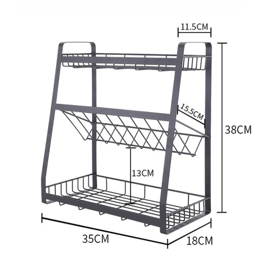 Creative Kitchen Three-layer Storage Shelf Spice Rack, 2