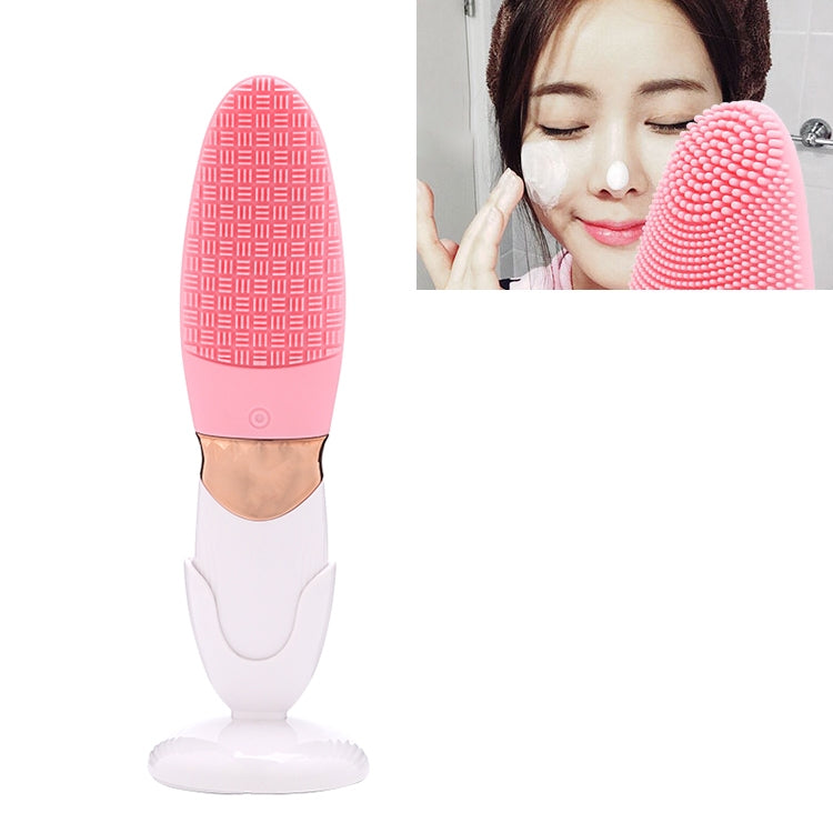 CNaier AE-618 Battery-powered Silicone Acoustic Wave Face Skin Care Electric Facial Cleanser, AE-618(Green), AE-618(Blue), AE-618(Orange), AE-618(Pink)