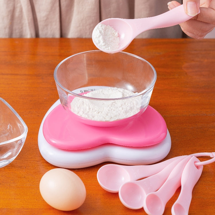 kn082 5 in 1 Plastic Measuring Spoon Kitchen Tool Set (Random Color Delivery), Black, Pink, Green