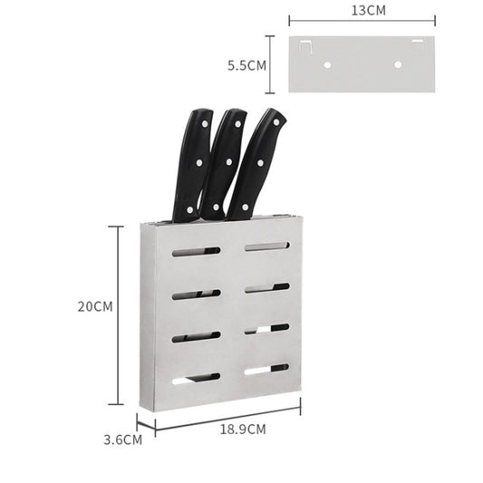 304 Stainless Steel Wall-mounted Kitchen Rack Hanging Knife Holder, Knife Holder