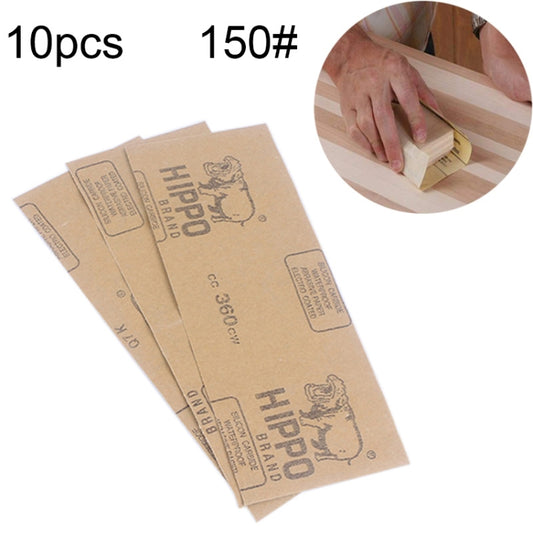 10pcs Grit 150 Wet And Dry Polishing Grinding Sandpaper,Size: 23 x 9cm, Grit 150