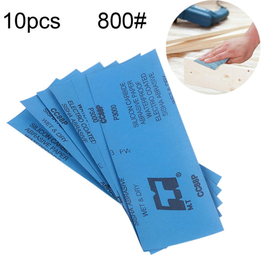 10pcs Grit 800 Wet And Dry Polishing Grinding Sandpaper,Size: 23 x 9cm, Grit 800