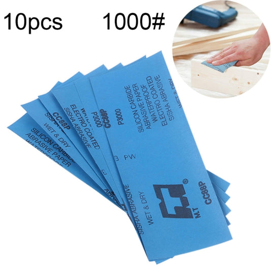 10pcs Grit 1000 Wet And Dry Polishing Grinding Sandpaper,Size: 23 x 9cm, Grit 1000