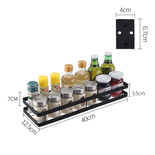 Stainless Steel Wall-mounted Kitchen Rack Hanging Seasoning Holder, Seasoning Holder