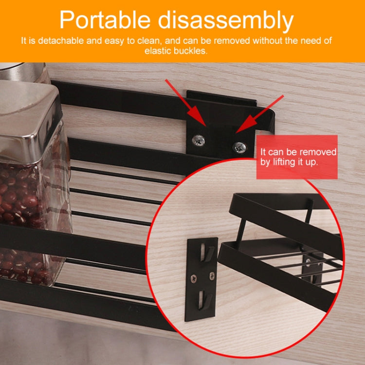 Black wall-mount seasoning rack base with removable holder plate