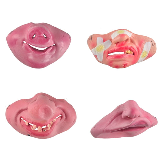 Fun Scary Horrible Mask Party Halloween Clown Latex Half Face Masks for Adult / Children, Random Style Delivery, Half Face