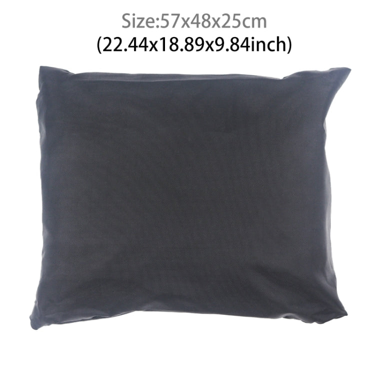 Folded dark umbrella protective cover bag, rectangular shape, for storage.