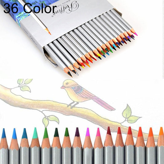 Professional Art Sketch Coloring Books Drawing Vibrant Colors 36-color Wooden Colored Pencils Set, 36-color