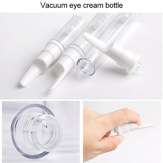 5 PCS Clear Empty Travel Portable Refillable Plastic Pump Bottle Containers, 10ml, 10ml