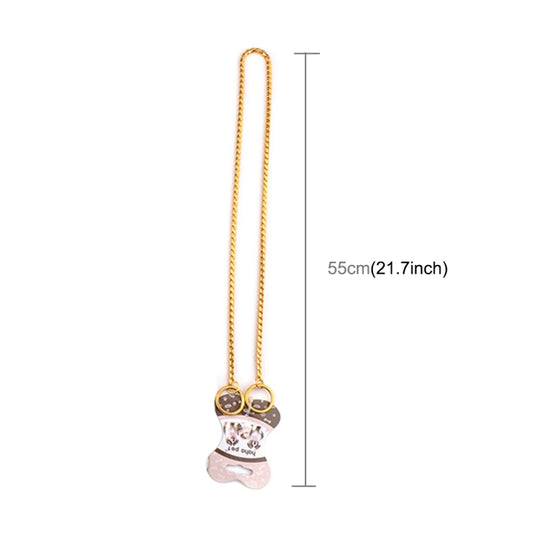 Pet Collars Pet Neck Strap Dog Neckband Snake Chain Dog Chain Solid Metal Chain Dog Collar,Length:55cm, 55cm