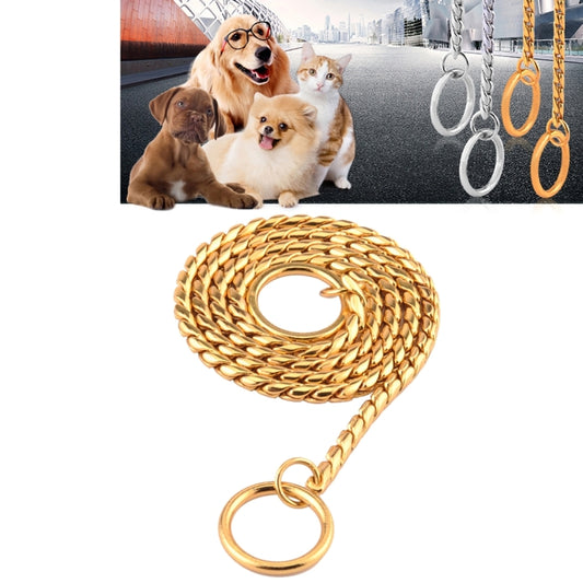 Pet Collars Pet Neck Strap Dog Neckband Snake Chain Dog Chain Solid Metal Chain Dog Collar,Length:60cm, 60cm