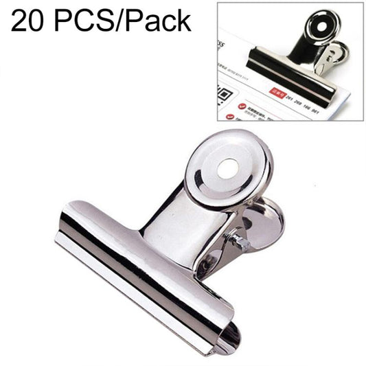 20pcs 31mm Silver Metal Stainless Steel Round Clip Notes Letter Paper Clip Office Bind Clip, 20PCS / 31mm