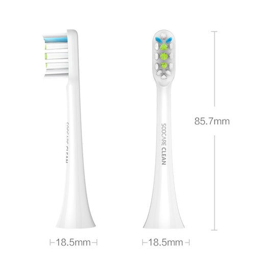 2 PCS Original Xiaomi Youpin General Cleaning Replacement Brush Heads for Xiaomi Soocare Sonic Electric Toothbrush (HC7711W), General Cleaning Pink, General Cleaning White, General Cleaning Black
