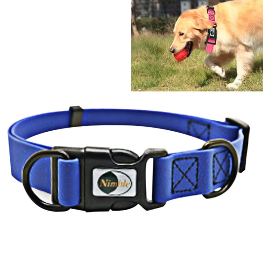 PVC Material Waterproof Adjustable Dual Loop Pet Dogs Collar, Suitable for Ferocious Dogs, Size: L, Collar Size: 39-63 cm, Size: L