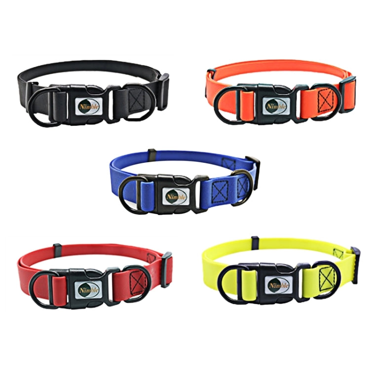 PVC Material Waterproof Adjustable Dual Loop Pet Dogs Collar, Suitable for Ferocious Dogs, Size: L, Collar Size: 39-63 cm, Size: L