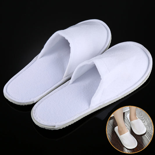 10 Pairs Hotel Supplies Portable Disposable Travel Slippers, Length: 26cm, Slippers