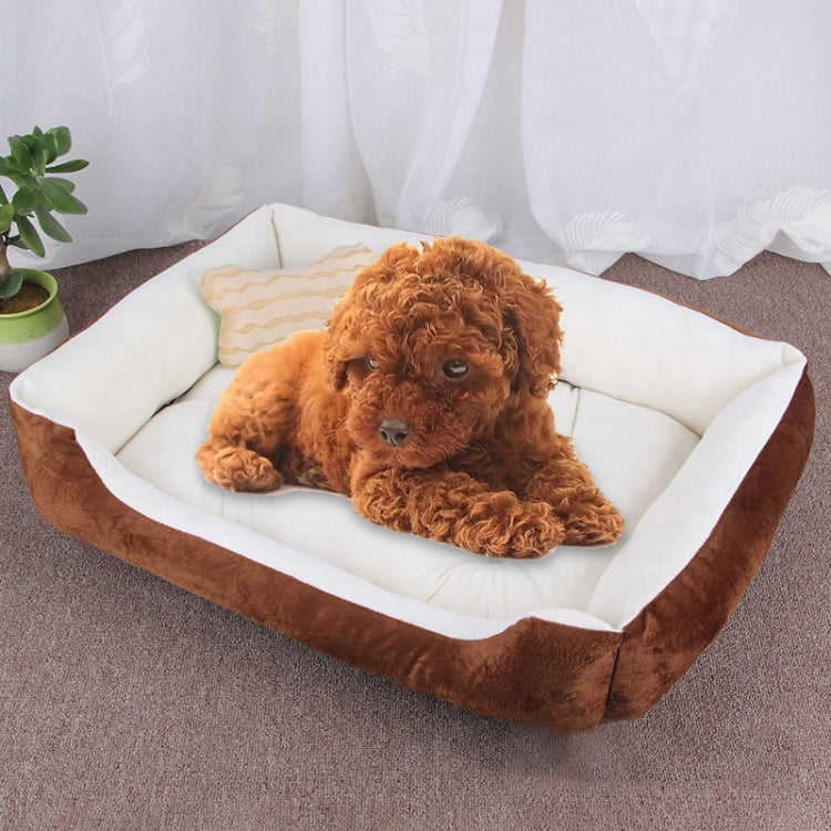 Dog Bone Pattern Big Soft Warm Kennel Pet Dog Cat Mat Blanket, Size: M, 70×50×15cm, Size: M