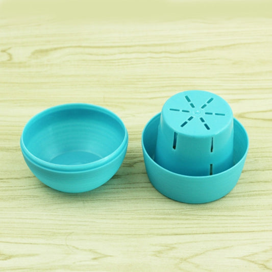 Colourful Mini Round Plastic Plant Flower Pot Garden Home Office Decoration Nursery Pots Plant Flowerpot with Water Tank, Random Color Delivery, Flower Pot 3