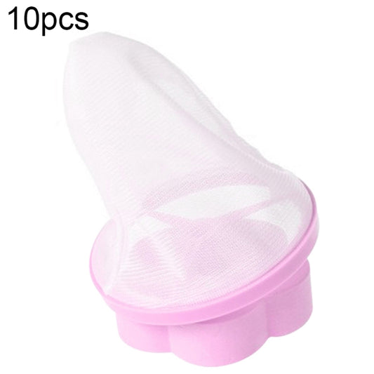 10pcs Plum-shaped Washing Machine Hair Removal Mesh Filter Bag Floating Style Washing Machine Filtration Bag, Random Color Delivery