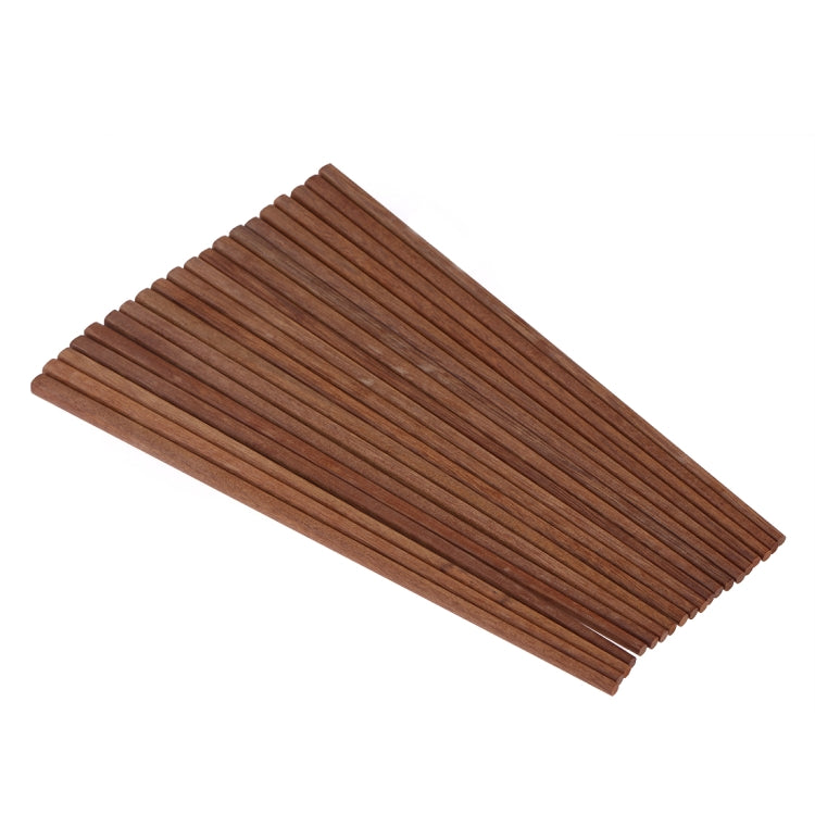 10-pair ironwood chopsticks set, natural brown wooden sticks
