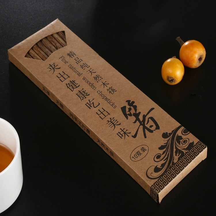 Natural wenge wooden chopsticks gift set in kraft packaging