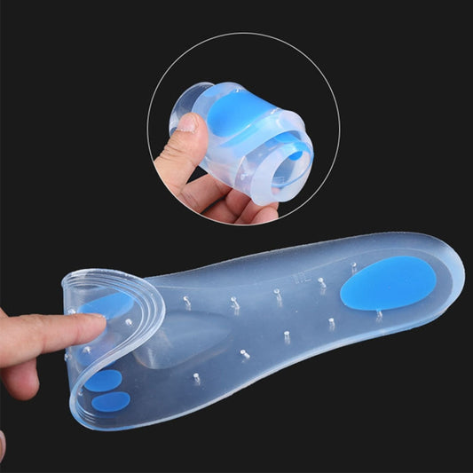 1 Pair Transparent Cushioning Silica Gel Insoles Size: 35-37yards, Size: 35-37yards