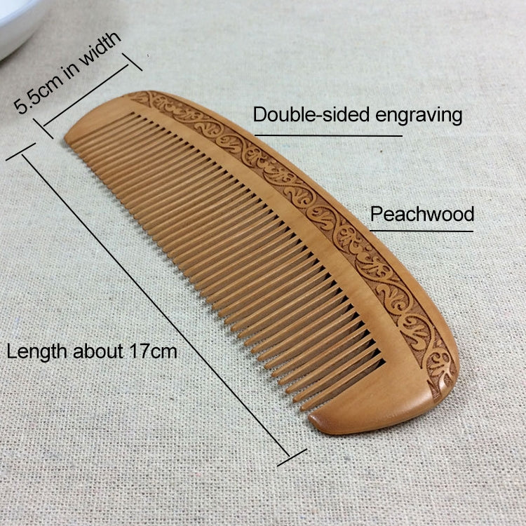 Anti-static Massage Wooden Comb + Gift Box, Gift Box Colors Are Random, 3