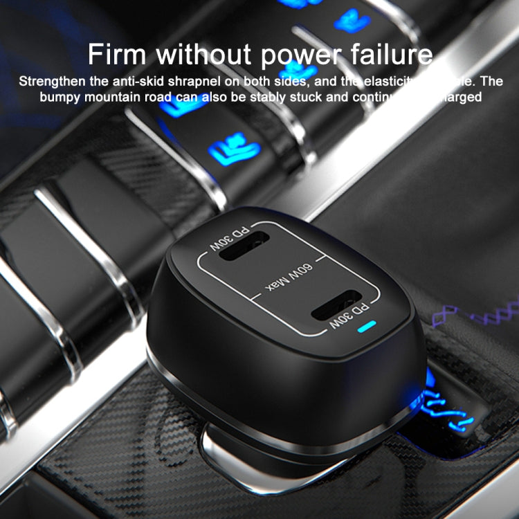 ACC-580 Dual Ports PD 60W Fast Charging Car Charger