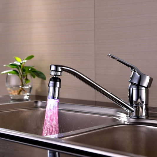 SDF-B6 1 LED ABS Temperature Sensor 3-color LED Faucet Light Water Glow Shower, Size: 58 x 24mm, Interface: 22mm (Silver), SDF-B6 3-color