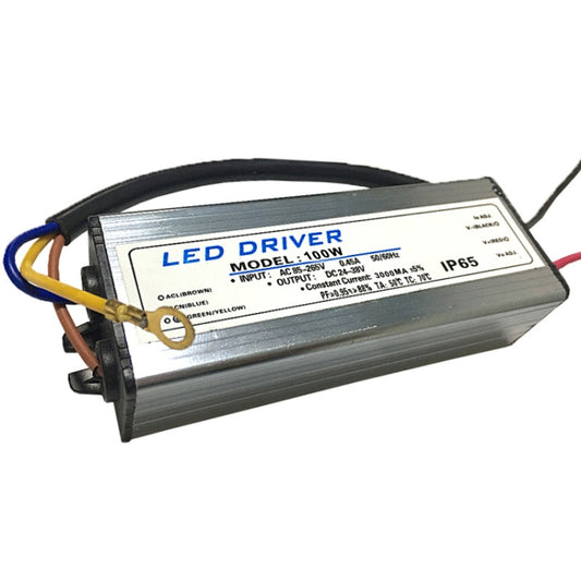 100W LED Driver Adapter AC 85-265V to DC 24-38V IP65 Waterproof, 100W