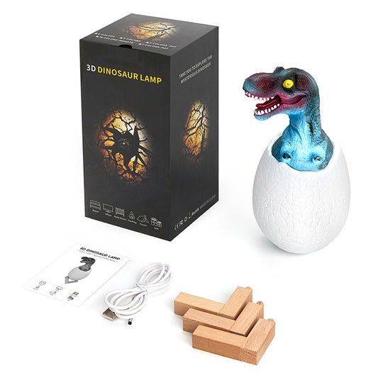 Tyrannosaurus Shape Creative Touch 3D Decorative Night Light, 3-color Patting Version, Tyrannosaurus