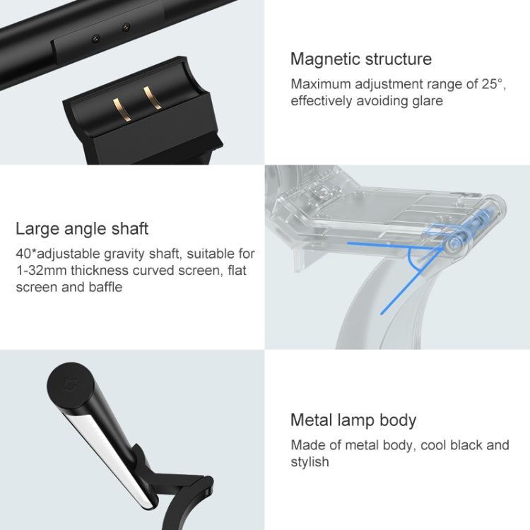 Metal monitor hanging lamp body with adjustable arm and magnetic mounting