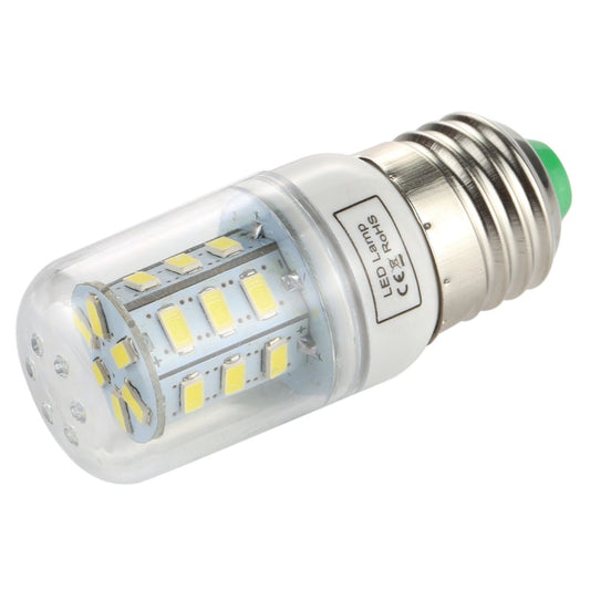 E27 LED corn light bulb, clear bulb with yellow SMD clusters and silver screw base