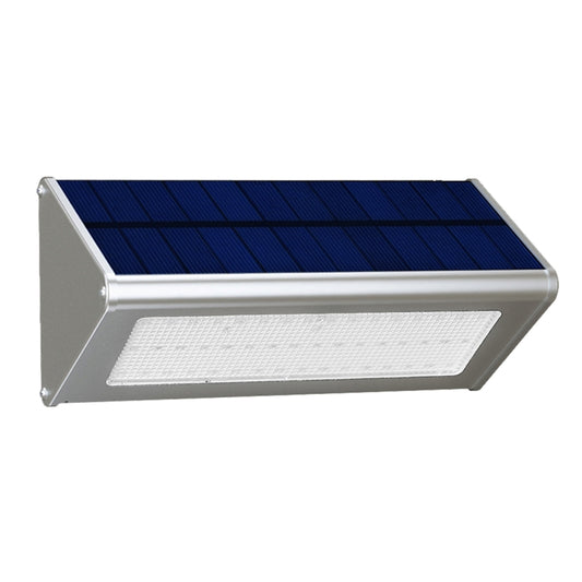 800 LM 48 LEDs SMD 2835 Sensor Triangle Energy Saving Wall Light with Solar Panel and Hidden Switch for Garden / Courtyard / Outdoor Camping(Silver)