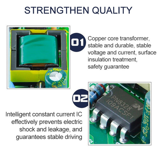 12-18W LED Driver Adapter Isolated Power Supply AC 85-265V to DC 36-65V, 12-18W