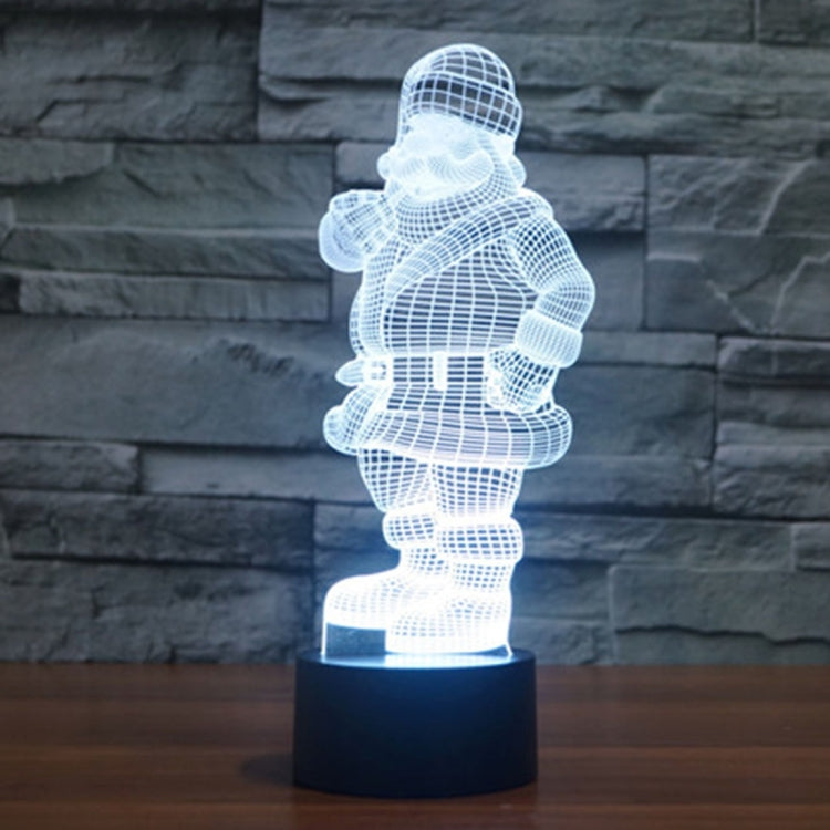 7 Color Discoloration Creative Visual Stereo Lamp Desk Lamp Night Light, Santa Claus Style