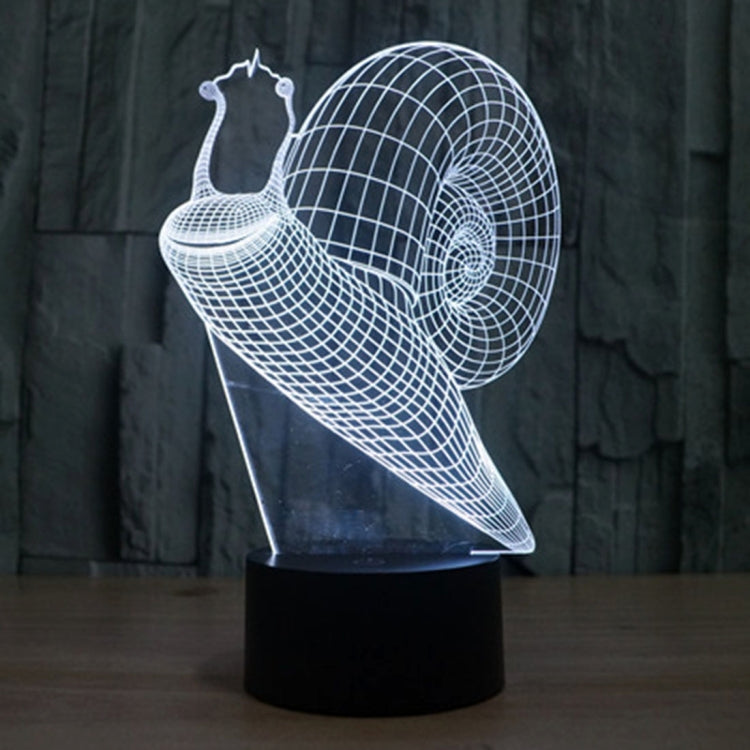 7 Color Discoloration Creative Visual Stereo Lamp Desk Lamp Night Light, Snail Style