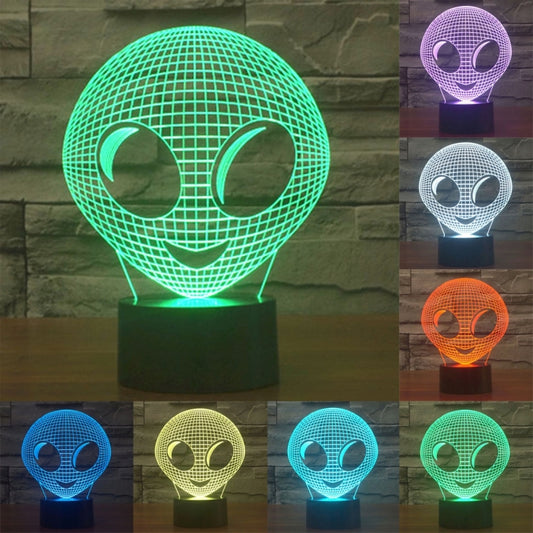 7 Color Discoloration Creative Visual Stereo Lamp Desk Lamp Night Light, Alien Style