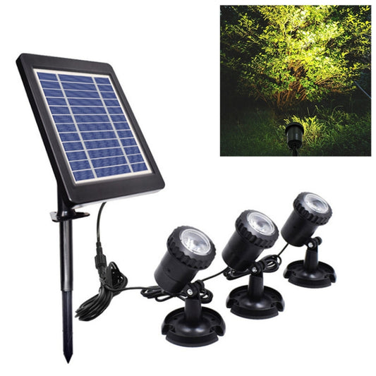 3 In 1 Warm Light Lawn Insertion Pool Diving Solar Spotlight, Warm Light