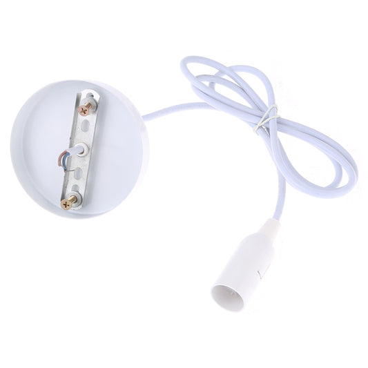 E14 Lamp Holder DIY Ceiling Chandelier Light Bulbs Screw Base Socket, Cable Length: 1m, E14 White