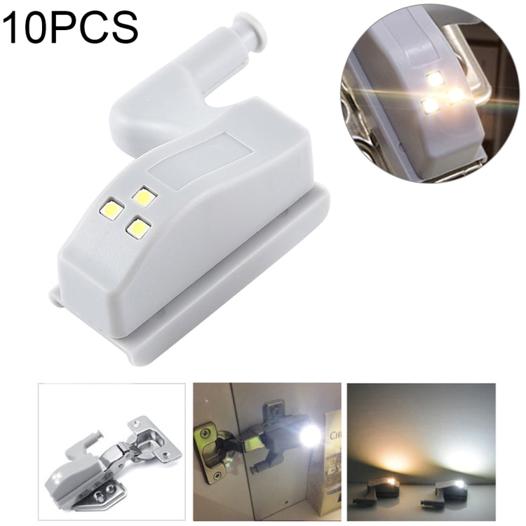LED hinge sensor light bulb with 3 LEDs, white plastic housing, auto on/off night light