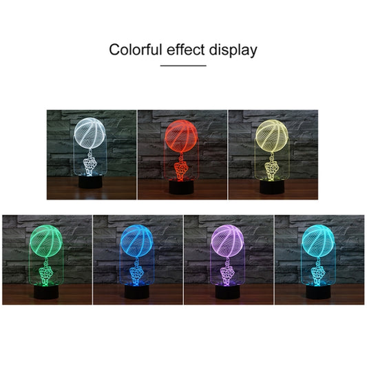 Basketball Black Base Creative 3D LED Decorative Night Light, 16 Color Remote Control Version, 16 Color Remote Control Version