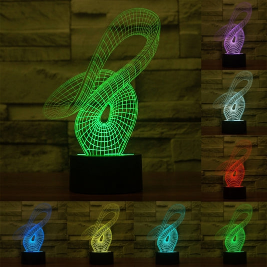 7 Color Discoloration Creative Visual Stereo Lamp Desk Lamp Night Light, 2869 Abstract Style