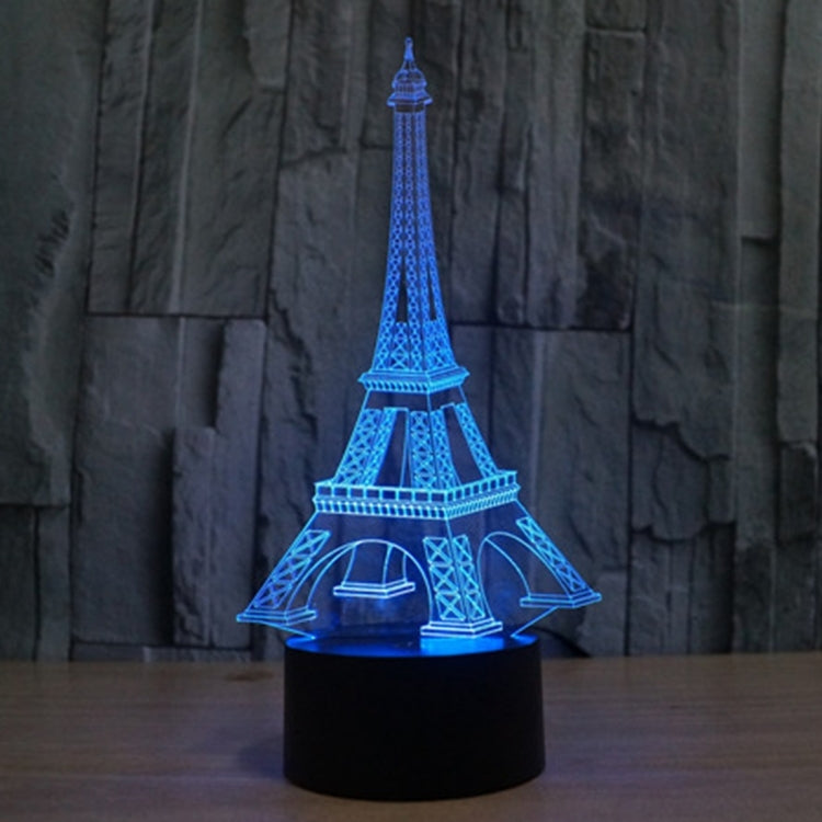7 Color Discoloration Creative Visual Stereo Lamp Desk Lamp Night Light, Eiffel Tower Style