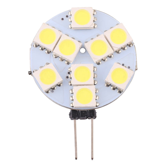 G9 LED light bulb, round PCB with nine yellow SMD LED chips and two pins