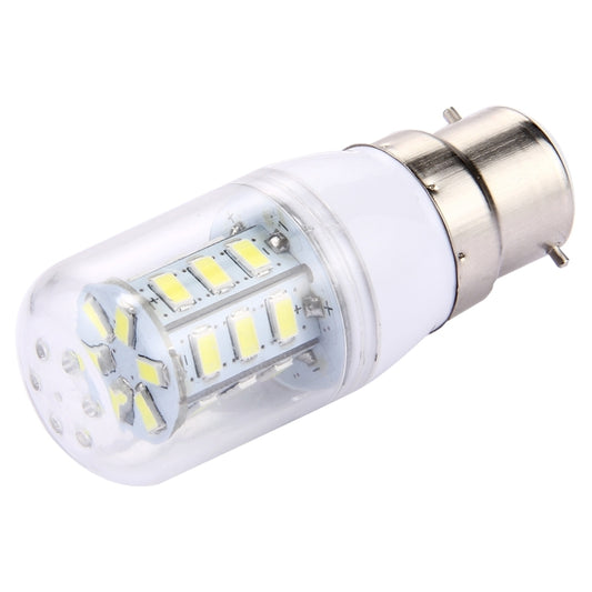 LED corn bulb with clear cover and silver metal base, SMD LED array visible