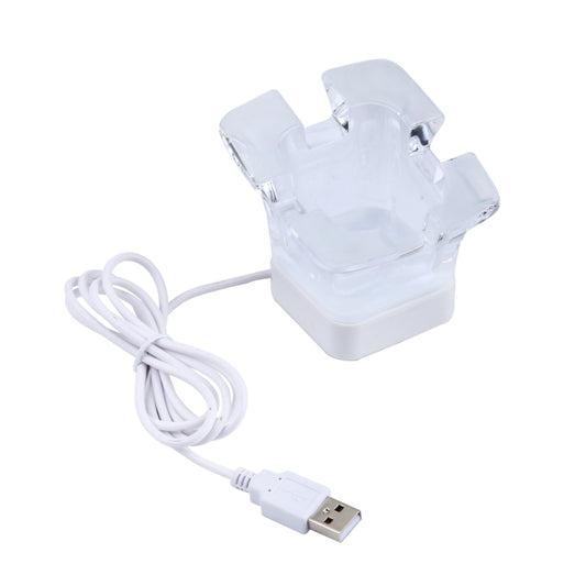 Anti-theft alarm display holder base with white USB cable and mounting cradle