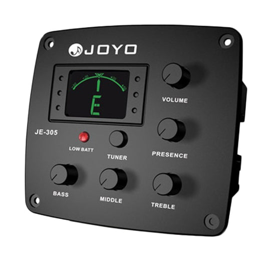 JOYO guitar preamp tuner EQ with volume, presence and bass/middle/treble knobs