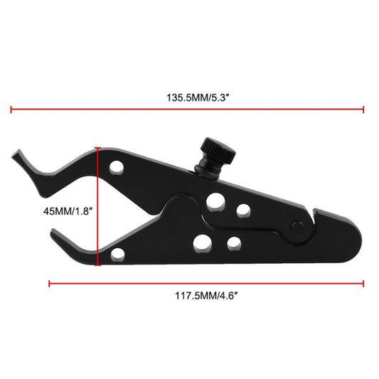 MB-OT312-BK Universal Motorcycle Modified Aluminum Throttle Control Clip Auxiliary Handle Fixed Clip Set, MB-OT312-BK