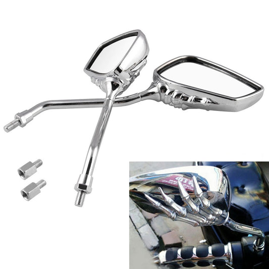 MB-MR011 Motorcycle Modified Universal ABS Skeleton Hand Rear View Mirror Set, Universal Skeleton Hand